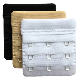 Chanie Women Pack of 3 Soft Comfortable 3 Hooks Bra Extender,2.4"x 2.3"