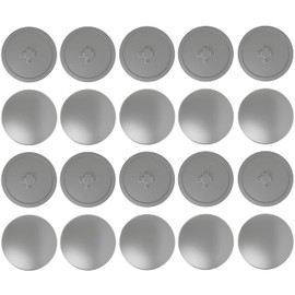 cyclingcolors 20 x Cover Caps Grey Screws Plastic Phillips PZ2 Countersunk Screw Caps Screw Cover Made of Plastic, Phillips, Size 2, Pack of 20