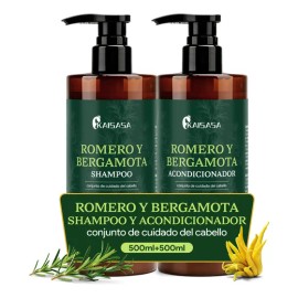 Kit Shampoo Romero Acondicionador Bergamota Cuidado Capilar