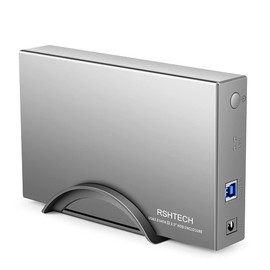HDD Case 3.5" RSHTECH USB3.0 Drive Case Aluminum External Hard Disk SATA Connection Support up to 16TB UASP with Auto Sleep Function (RSH-339)