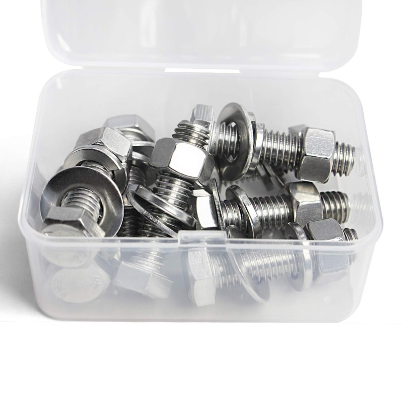 SUNXULIMI 1/4-20 x 1-1/4" Bolts and Nuts Hex Head Bolts
