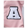 BEAUDRM Girl's 2 Piece Outfit Letter Embroidery Baseball Jacket and