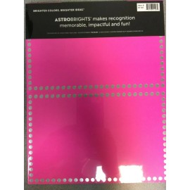 Astrobrights 91107 Fireball Fuchsia 30x Enhanced Dots Certificates 8.5"x5.5" NEW