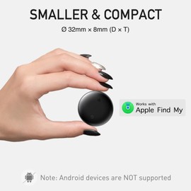 2026 Air Tracker Tags-2 Pack: [Apple MFi Certified] Works with Apple Find My (iOS Only) for Worldwide Tracking, Bluetooth Locator with Replaceable Battery for Keys, Pets, Cars, Luggage, Backpacks