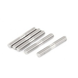 uxcell M6x40mm 304 Stainless Steel Double End Threaded Stud Screw Bolt 5Pcs
