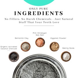 Vanman’s - Miracle Tooth Cleaning Powder Toothpaste - Fluoride-Free Whitening Tooth Powder with Coconut Charcoal, Eggshell Powders - Remineralizing Toothpaste - 2.2 Ounce