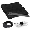 DEVENTORZ Cable Ties Cable Band, Magic Tape, 50 Pieces, 5.9