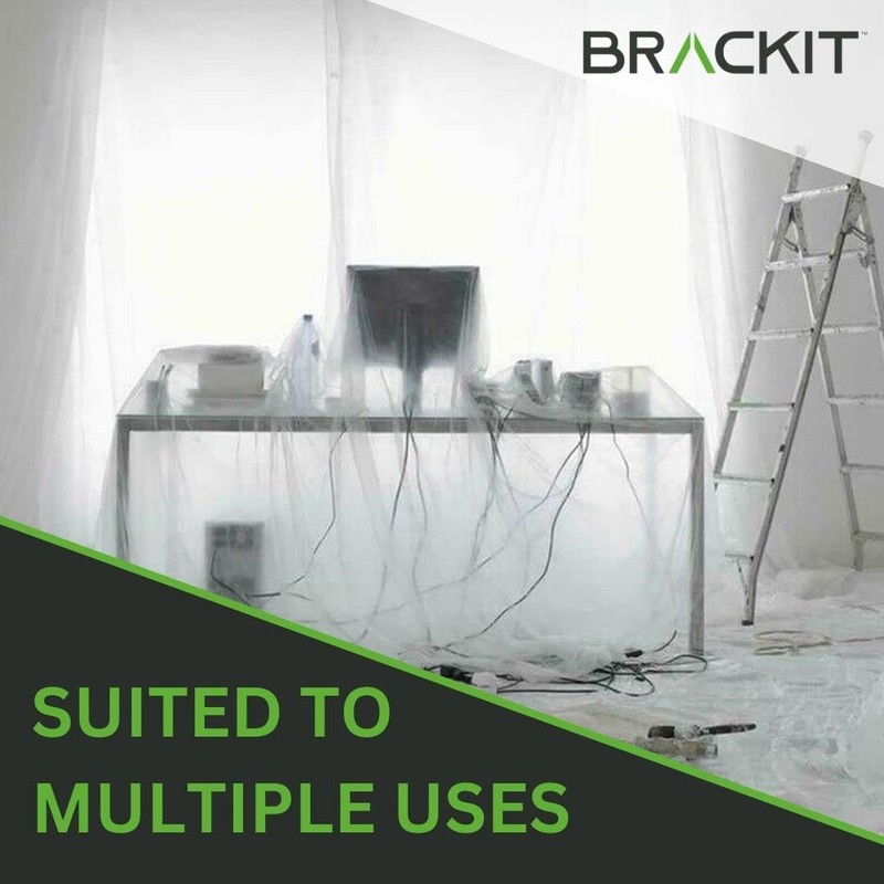 brackit 2pc Biodegradable Large Plastic Dust Sheets for Decorating -