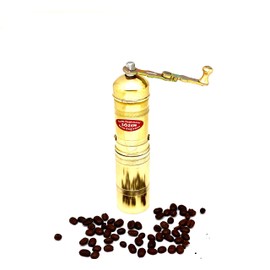 Tarihi Değirmenci Sözen 7" Handmade Manual Brass Coffee Bean Mill Grinder Adjustable Portable