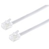 Telephone Cable RJ11 6/4 Male to RJ11 6/4 Male Flat