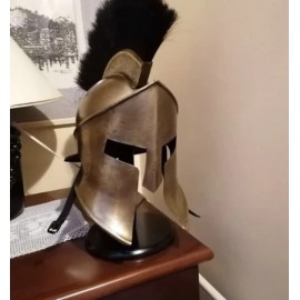 Hand Made Great King Leonidas Sparta 300 Movie Helmet Battle Desk On Tp Decorative Style