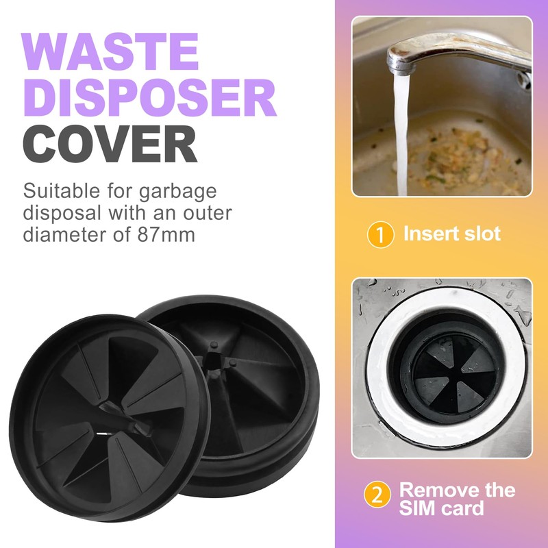 ZeriLion 2 Pack Garbage Disposal Splash Guard for 3-3/8 Inch