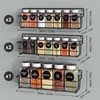 Mystozer 5 Pack Spice Rack Seasoning Organizer Wall Mount, Hanging