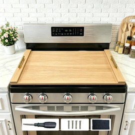 Noodle Board Stove Cover w/Handles, for Gas & Electric Stoves