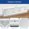 4-Pack 18 Inch 3-Way Baseboard Register Vent Cover, White