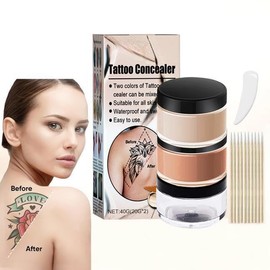 Tattoo Concealer for Body, Tattoo Cover Waterproof, Body Make-Up Waterproof, Body Coverage Perfector, Scar Concealer, Mole Pigment Spots