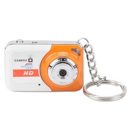Micro Mini Camera, Small Toy Camera with Keychain, HD Video Recording, Exquisite Personality, Fashionable Thumb Camera, Kids (Orange)