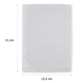 Hygonorm Wash Mitts Light Molleton, Whitish, Universal, L: 21 cm, W: 15.5 cm, Disposable Washcloths, Disposable Wash Cloths for Body Care, Pack of 1000