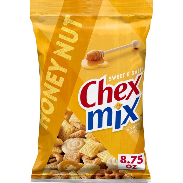 Chex Mix Snack Party Mix, Honey Nut, Sweet Salty Pub Mix Snack Bag, 8.75 oz