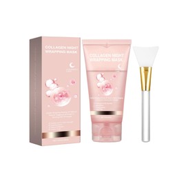 GDBadais Collagen Face Mask Overnight Wrapping Peel Off Face Mask (Pink)