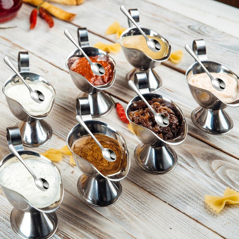8 PCS Tiny Stainless Steel Spoons for Spices Jars, Mini