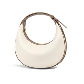 Fashion Shoulder Bag for Women Half Moon Bags PU Leather Waterproof Hobo Bag with Adjustable Shoulder Strap for Daily Use, beige