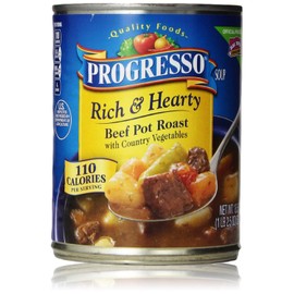 Progresso, Rich & Hearty, Beef Pot Roast with Country Vegetables Soup, 18.5oz Can (Pack of 6)