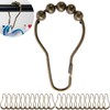 Shower Curtain Rings, 24 Pack, in Bronze-Colour, Inner Diameter 2.7
