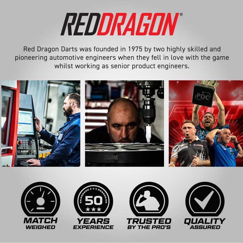 RED DRAGON Peter Wright Snakebite Signature Series Short Black Tint