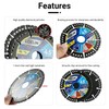 LOZLIN 3PCS 4.5" Multi-Material Cutting Blades - Dry Cut Metal,