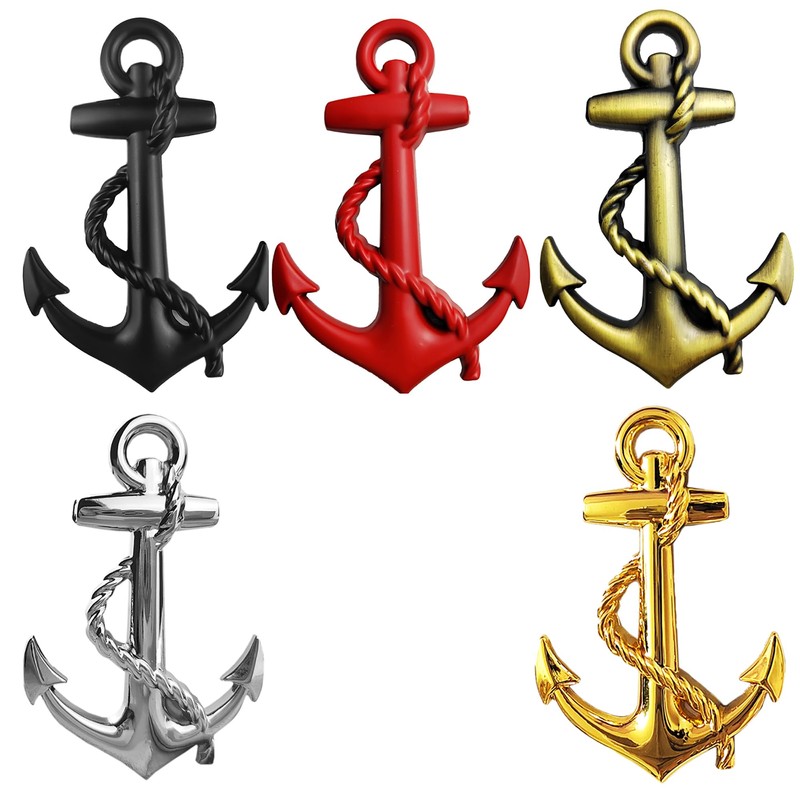 New Red Anchor Emblem Anchor Badge Thick Decal Universal for