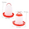 Kisangel 2Sets Durable Chicken Goose Feeder Bottles Automatic Poultry Feeding