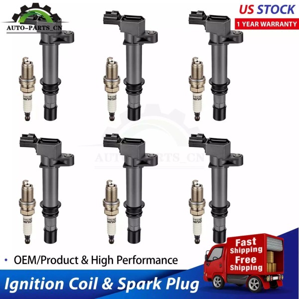 Unbranded 6X OEM Ignition Coil & Iridium Spark Plug For
