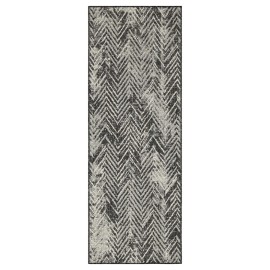 Conrad Home Harmony 5'3''x7'3'' Rug, Anthra/White Chev/HB/Abstra