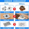 35 Pack 1/4-20 T-Nuts, 304 Stainless Steel 4-Pronged Tee Nut