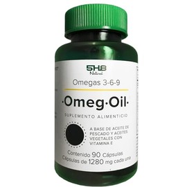 5H8  Omega Oil - Omegas 3-6-9, Aceite de linaza, Alta Concentracin de DHA, Aceites de pescado  90 capsulas  Suplemento Alimenticio                    
