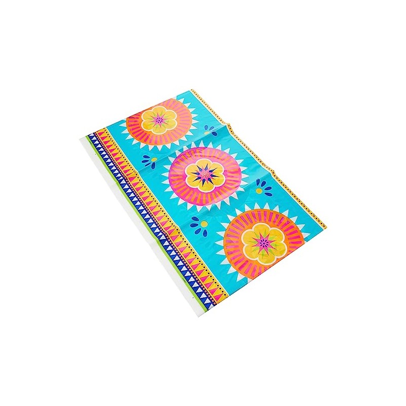 Boho Fiesta Rectangular Plastic Table Cover (137cm x 213cm) -