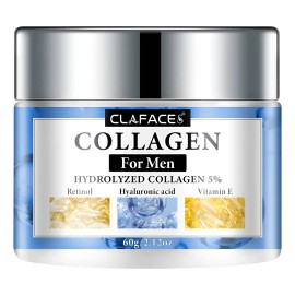 Crema Colágeno Para Hombre Retinol,vitaminae,hialurónico60gr Mixta Día/noche