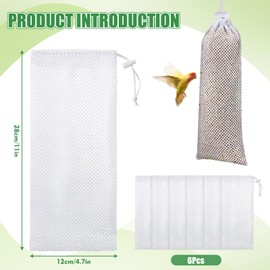 6Pcs Finch Feeder, Finch Feeder for Wild Birds, Garden, Backyard, Thistle Bird Feeder Easy-Fill Design for Bird Lovers and Nature Enthusiasts