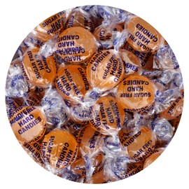 Arcor Sugar Free Butterscotch Hard Candy, 2 Pound Bulk Bag (Approx 140 pieces), Individually Wrapped Hard Candy, The Hampton Popcorn & Candy Company