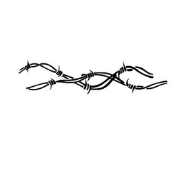 Ranger Products Barbed Wire Barb - Vinyl Decal Sticker, Die Cut Vinyl Decal for Windows, Cars, Trucks, Tool Boxes, laptops, MacBook - virtually Any Hard, Smooth Surface