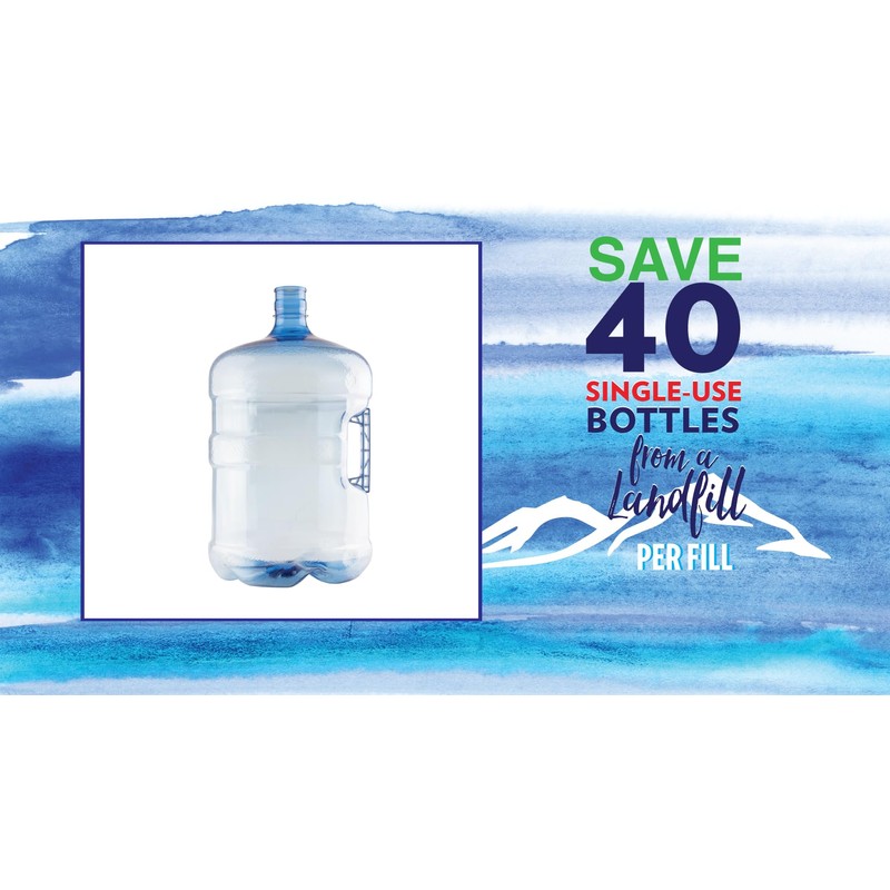 New Wave Enviro BPA Free PET Bottle, 5-Gallon Capacity, Crown