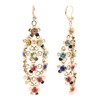 Betsey Johnson Love Fest Flower Chandelier Dangle Earrings Multicolor Crystals