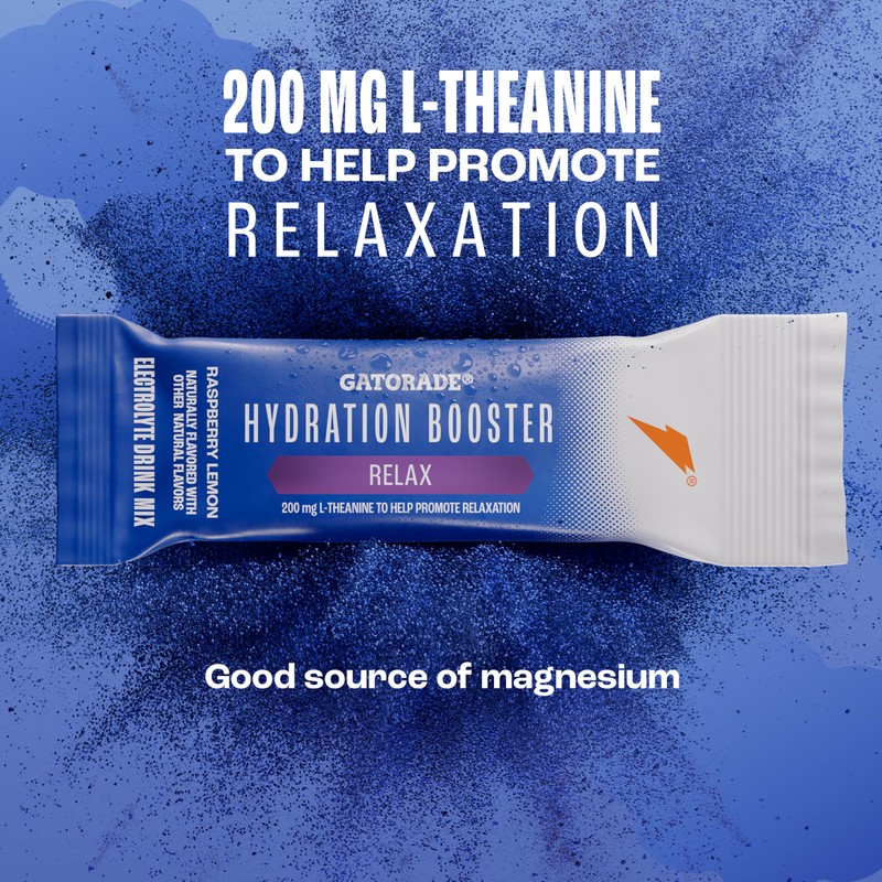 Gatorade Hydration Booster Electrolyte Drink Mix Powder Packets, Relax and
