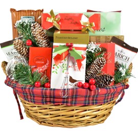 Gift Basket Village An Old Fashioned Christmas Gift Basket - A Traditional Christmas Gift Basket for The Holidays Filled with Seasonal Favorites (Small), 8 Lb