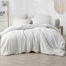 White Comforter King Size, 3 Piece Soft Modern Bedding Set & Collections, Lightweight All Season Fluffy Bed Alternative Down Comforter with 2 Pillow Shams for Women Men