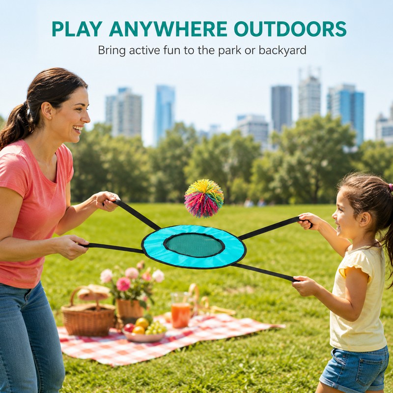 Two-Player Toss & Catch Ball Game with 36cm Catching Pad