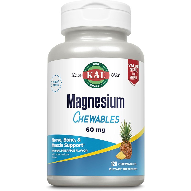 Kal Masticables de Magnesio - Citrato de Magnesio para