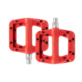 1 Pair Bike Pedal 9/16in Widened Anti Slip Easy Installation Nylon Fiber Mountain Bike Pedal for Bicycle Red