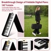Portable Piano Keyboard Foldable: Portable Keyboard Piano 88 keys Semi-Weighted